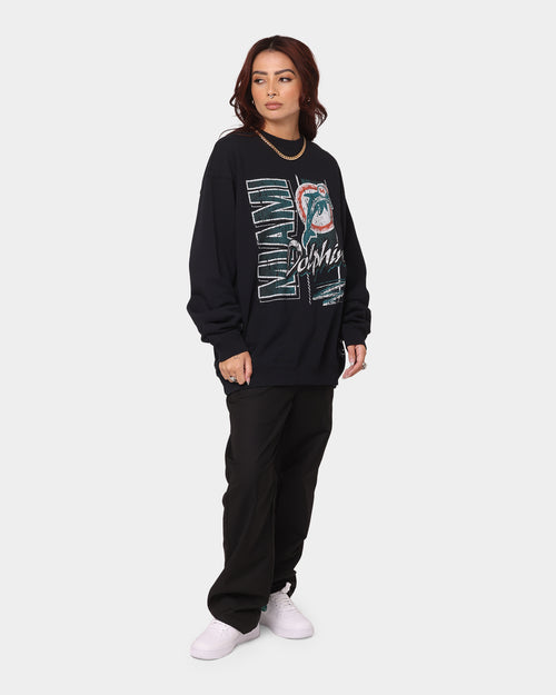 Mitchell & Ness Miami Dolphins Vintage Zig Zag Crewneck Faded Black