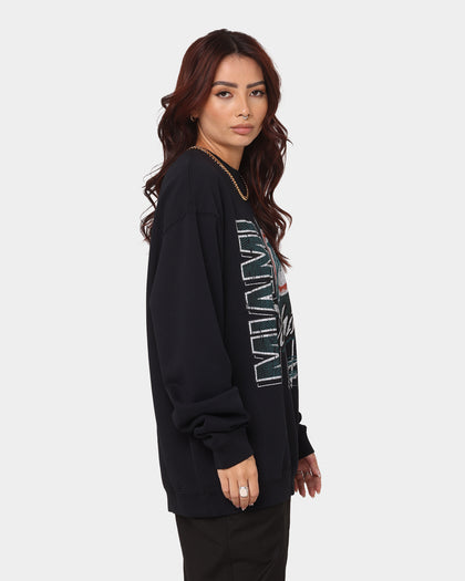 Mitchell & Ness Miami Dolphins Vintage Zig Zag Crewneck Faded Black