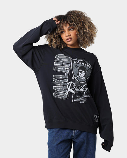 Mitchell & Ness Las Vegas Raiders Vintage Zig Zag Crewneck Faded Black