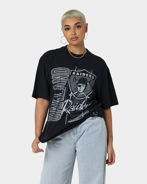 Mitchell & Ness Oakland Raiders Vintage Zig Zag T-Shirt Faded Black