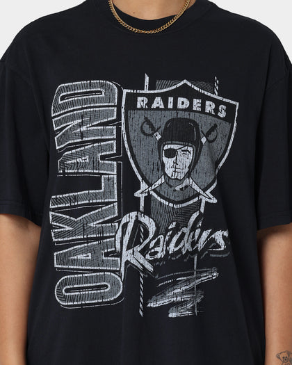 Mitchell & Ness Oakland Raiders Vintage Zig Zag T-Shirt Faded Black