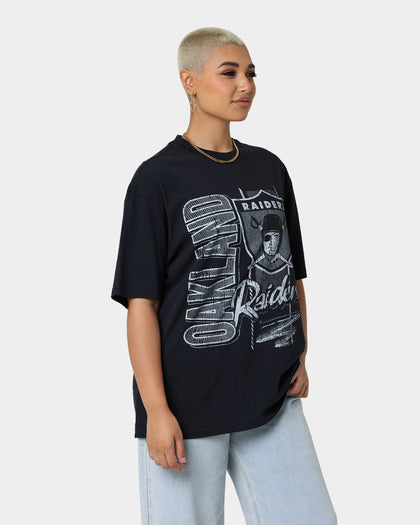 Mitchell & Ness Oakland Raiders Vintage Zig Zag T-Shirt Faded Black