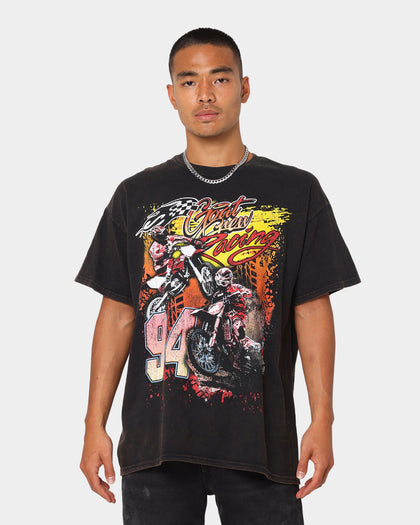 Goat Crew Motorcross Vintage T-Shirt Black Wash