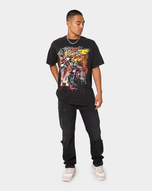 Goat Crew Motorcross Vintage T-Shirt Black Wash