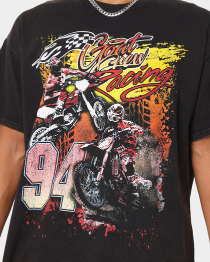 Goat Crew Motorcross Vintage T-Shirt Black Wash