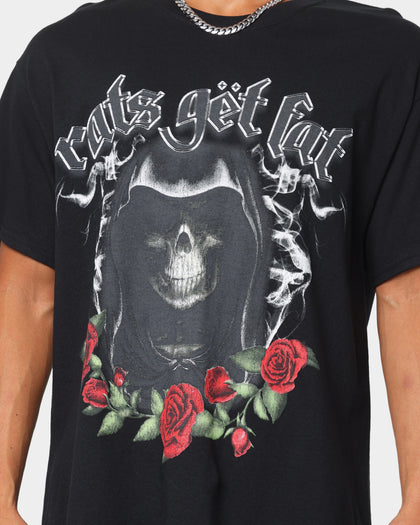 Rats Get Fat Motor Rats Vintage T-Shirt Black