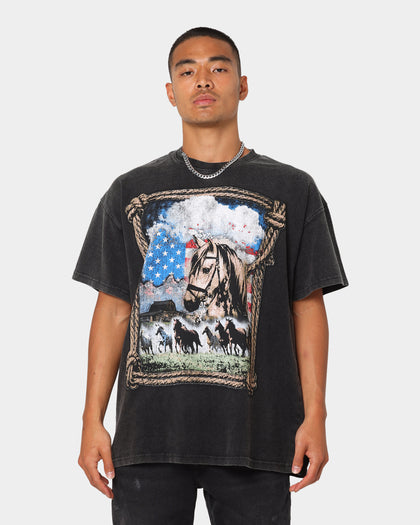 American Thrift Wild West Vintage T-Shirt Black Wash