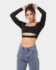 XXIII Women's Damara Long Sleeve Crop Black