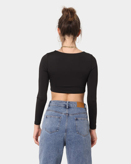 XXIII Women's Damara Long Sleeve Crop Black