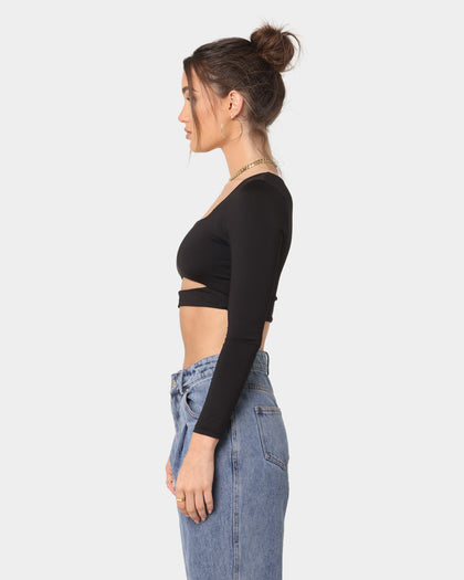 XXIII Women's Damara Long Sleeve Crop Black
