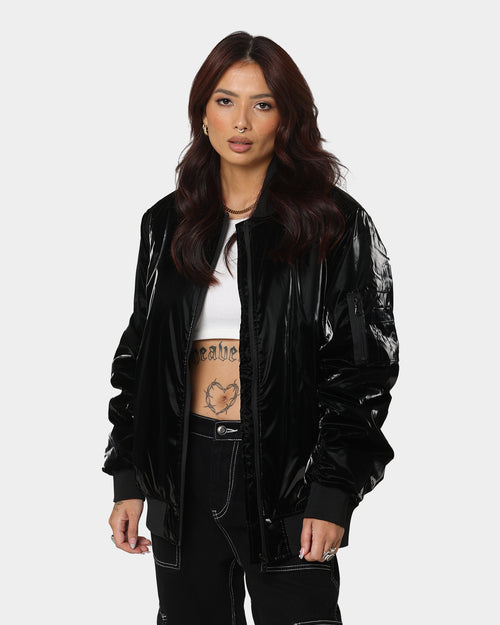Saint Morta Gloss Bomber Jacket Black