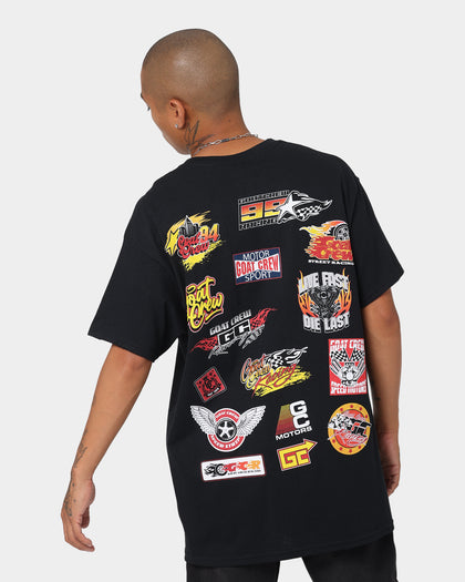 Goat Crew Racing Logo Vintage T-Shirt Black