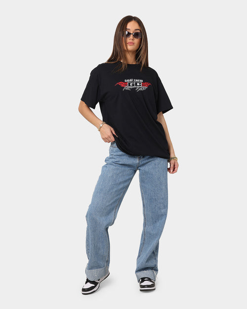 Goat Crew Racing Logo Vintage T-Shirt Black