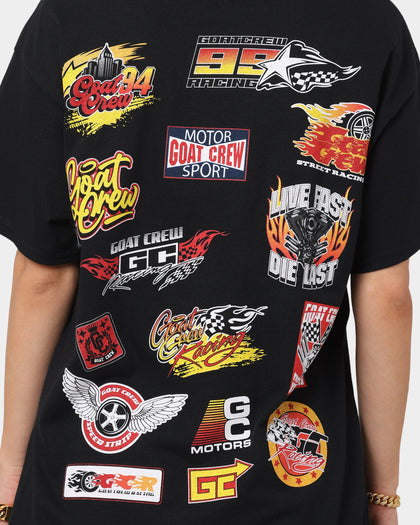 Goat Crew Racing Logo Vintage T-Shirt Black