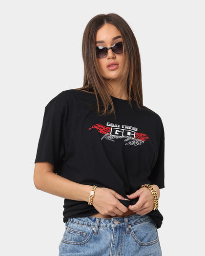 Goat Crew Racing Logo Vintage T-Shirt Black