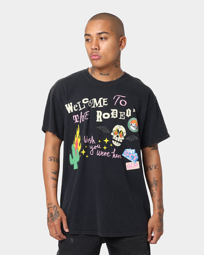 Goat Crew Welcome Vintage T-Shirt Black Wash