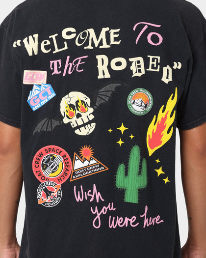 Goat Crew Welcome Vintage T-Shirt Black Wash