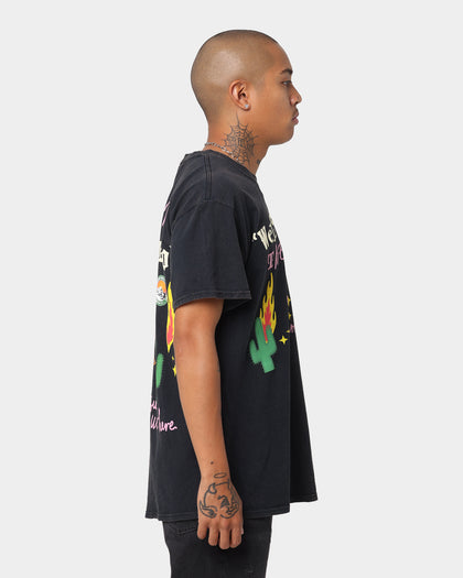 Goat Crew Welcome Vintage T-Shirt Black Wash