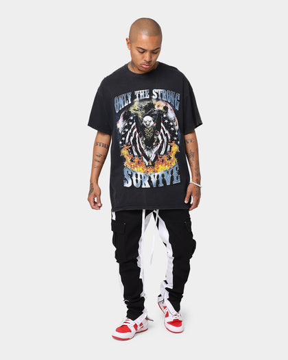 Goat Crew Survive Vintage T-Shirt Black Wash