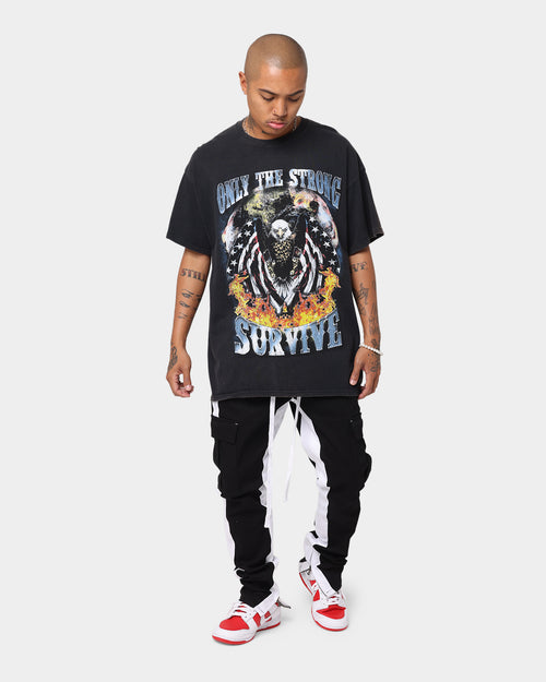 Goat Crew Survive Vintage T-Shirt Black Wash