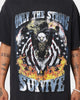 Goat Crew Survive Vintage T-Shirt Black Wash