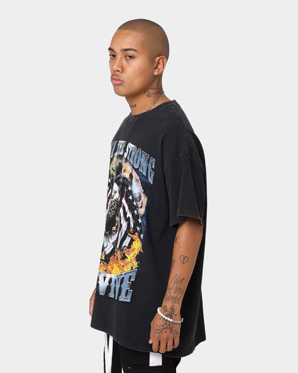 Goat Crew Survive Vintage T-Shirt Black Wash