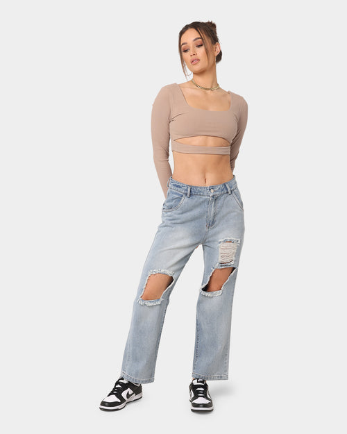 XXIII Women's Godiva Strap Crop Latte