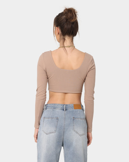 XXIII Women's Godiva Strap Crop Latte