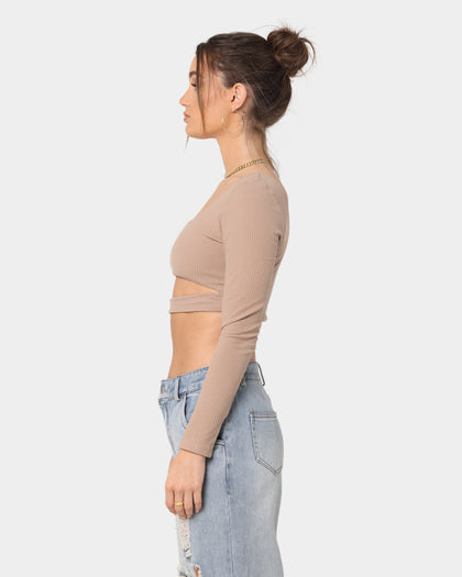 XXIII Women's Godiva Strap Crop Latte