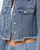XXIII Women's Cropped Denim Jacket Blue