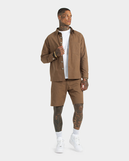 XXIII Zakkai Cotton Canvas Jacket Cigar