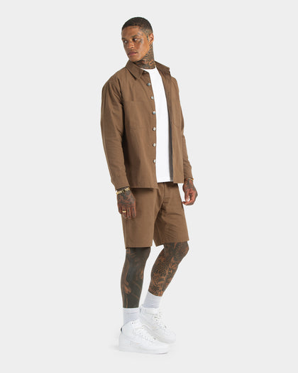 XXIII Zakkai Cotton Canvas Jacket Cigar