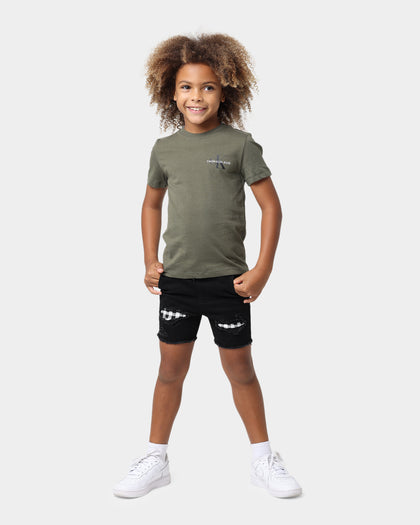 Calvin Klein Kids' Chest Monogram T-Shirt Grape Leaf
