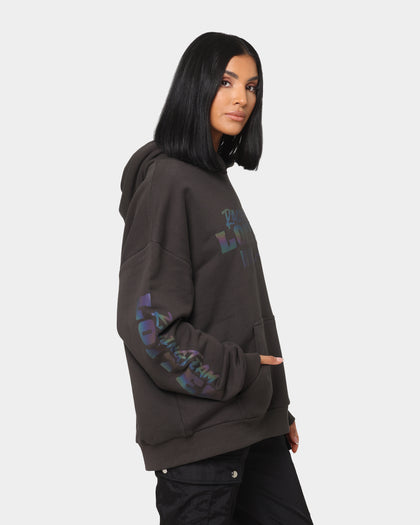 Loiter Dynasty Racing Reflective Hoodie Charcoal
