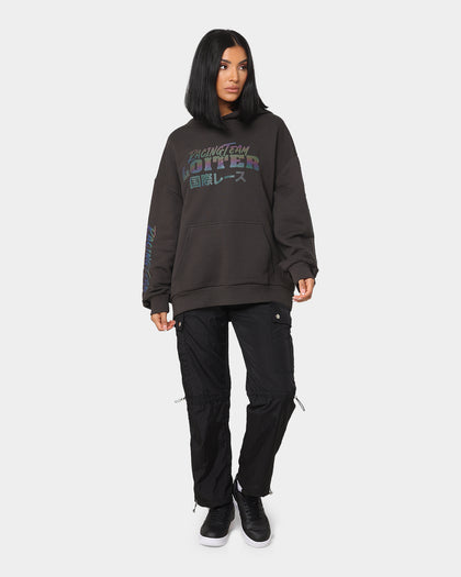 Loiter Dynasty Racing Reflective Hoodie Charcoal