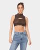 XXIII Women's Nelly High Neck Crop Brown