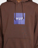 HUF Essentials Box Logo Hoodie Brown