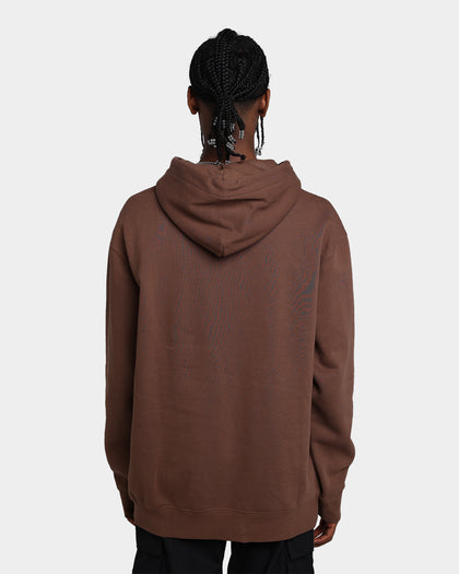 HUF Essentials Box Logo Hoodie Brown