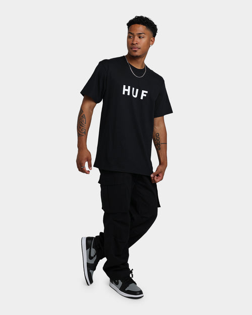 HUF Essentials OG Logo T-Shirt Black