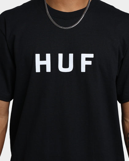 HUF Essentials OG Logo T-Shirt Black