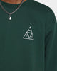 HUF Essentials Triple Triangle Crewneck Forest Green