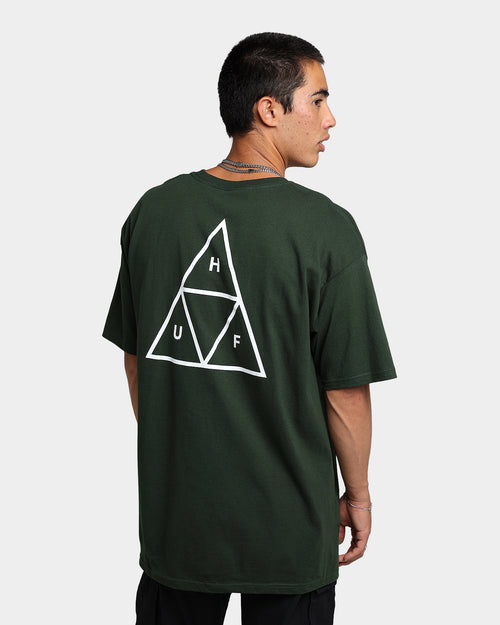 HUF Essentials Triple Triangle T-Shirt Forest Green