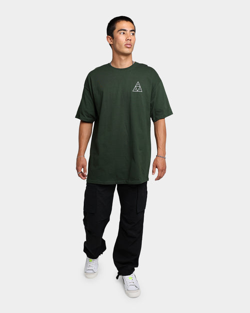 HUF Essentials Triple Triangle T-Shirt Forest Green