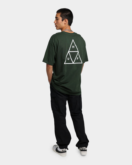HUF Essentials Triple Triangle T-Shirt Forest Green