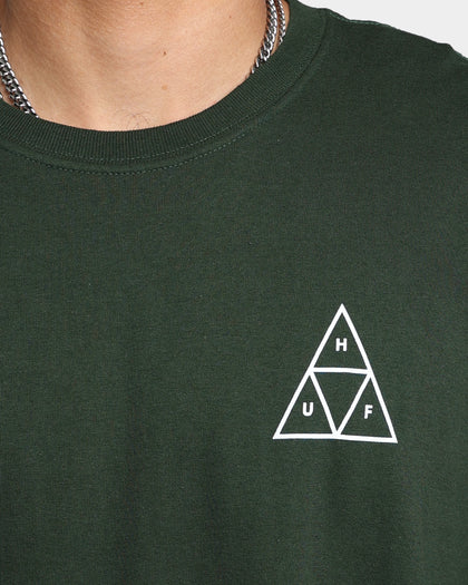 HUF Essentials Triple Triangle T-Shirt Forest Green