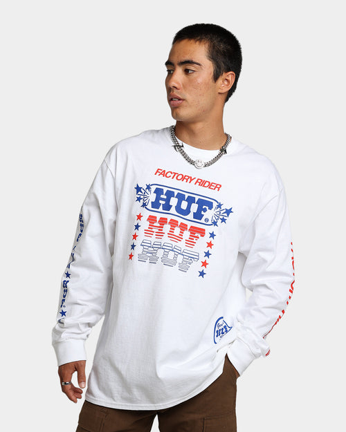 HUF Factory Rider Long Sleeve T-Shirt White