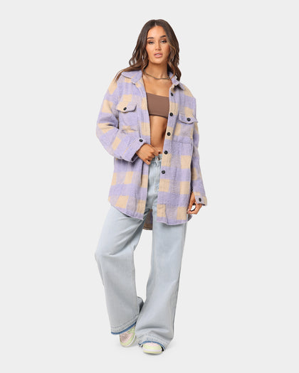 XXIII Women's Felicity Lavender Plaid Shirt Lavender