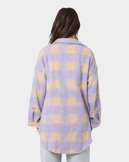 XXIII Women's Felicity Lavender Plaid Shirt Lavender