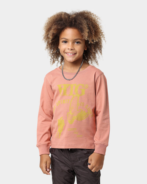 Honor The Gift Kids' Holiday Alive Long-Sleeve T-Shirt Terra Cotta