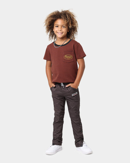 Honor The Gift Kids' Holiday Smoked Striped T-Shirt Terra Cotta